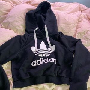 ADIDAS Cropped Black Hoodie
